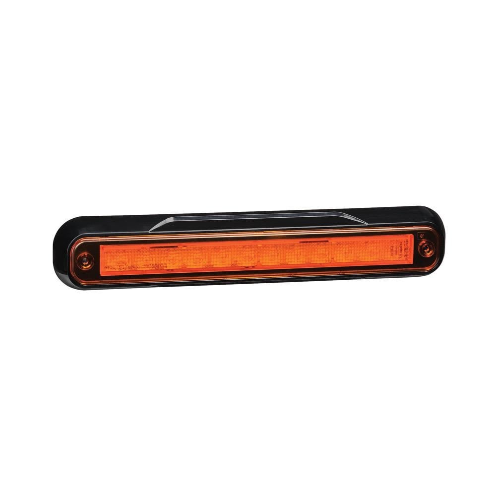 Narva 9-33V Model 39 L.E.D Rear Direction Indicator Lamp (Amber) w/ 0.15m Hard-Wired Cable & Black Surface Mount Housing - Blister Pack