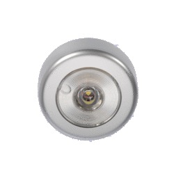 Narva Round LED Courtesy Light, Silver Satin, 10-30V DC