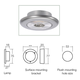 Narva Round LED Courtesy Light, Silver Satin, 10-30V DC