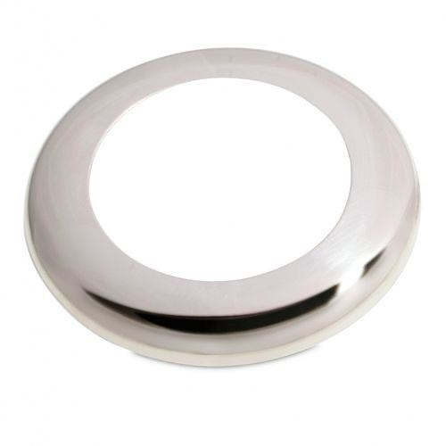 Hella Round Courtesy Lamp Rim - Satin Chrome Plated 316 Stainless Steel