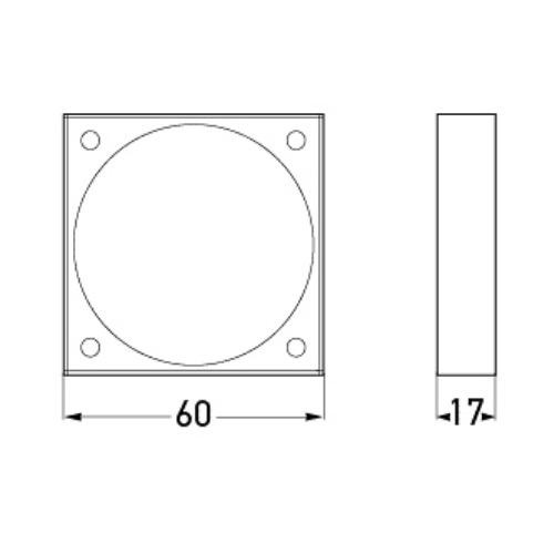 Hella Square Housing - White Plastic