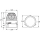 Hella Revolving Beacon - KL Rotafix Series - Magnetic Mount - 12V DC - Amber