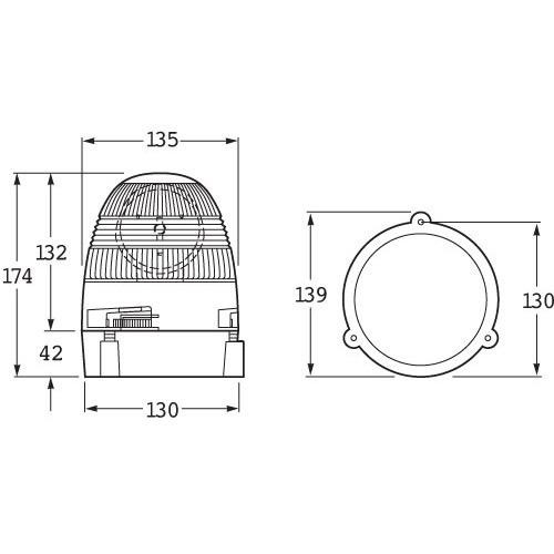 Hella Revolving Beacon - KL Rotafix Series - Magnetic Mount - 12V DC - Amber