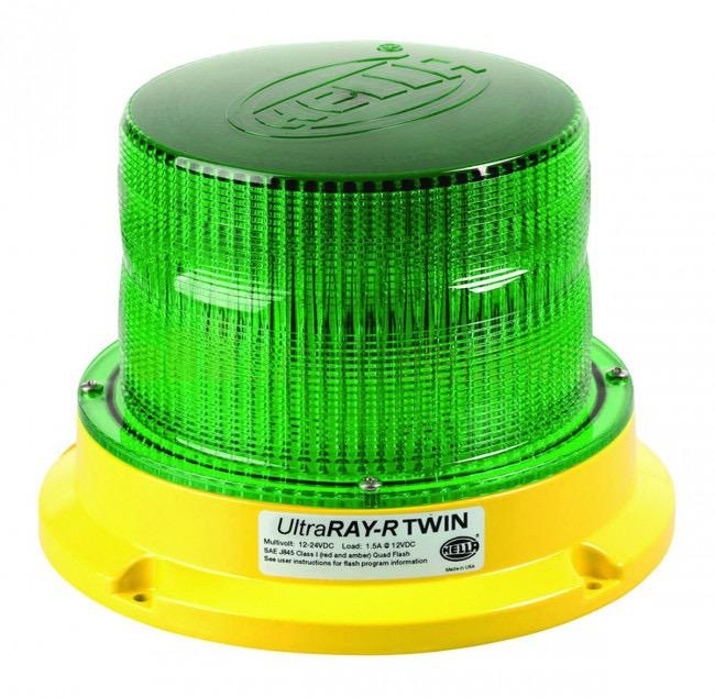 Hella LED Warning Beacon - UltraRAY-R Twin Series 'Rotating' Direct Mount