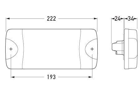 Hella DuraLED Combi Stop/Rear Position/Rear Direction Indicator/Reversing Lamp w/ DT Connector & Night Light