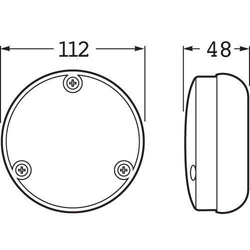 Hella 110mm Round LED Rear Direction Indicator Lamp