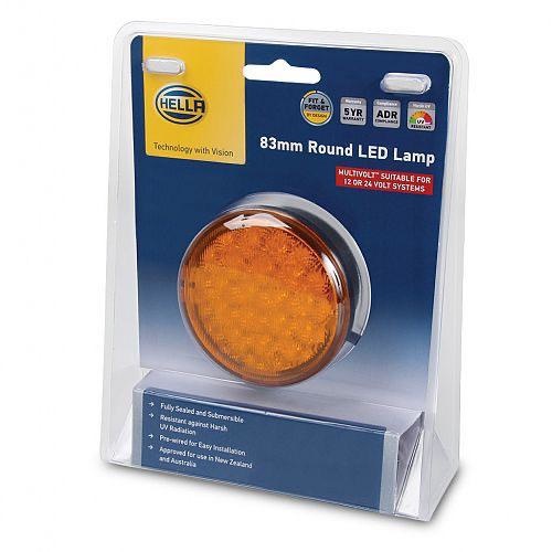 Hella 83mm Round LED Rear Direction Indicator Lamp