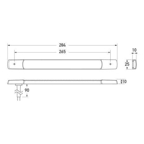 Hella LED Slim Surface Mount Front Combination Lamp