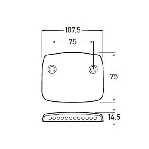 Hella LED Lift Platform Rear Direction Indicator - Amber