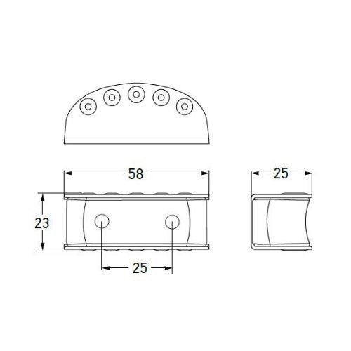 Hella DuraLED Heavy Duty Front Position/End Outline Lamp