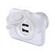 Narva Heavy-Duty Dual USB Socket - White for RV and Marine Applications