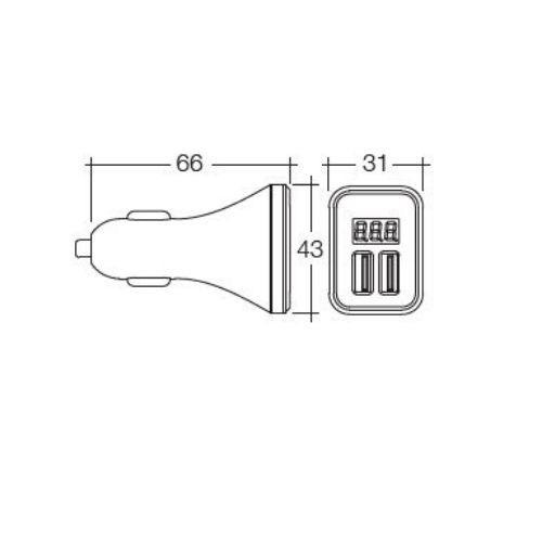 Narva Dual USB Adaptor with L.E.D Volt/Amp Meter Display