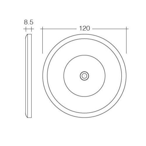 Narva 10-30V L.E.D 3W Round Interior Lamp w/ Touch Sensitive On/Dim/Off Switch