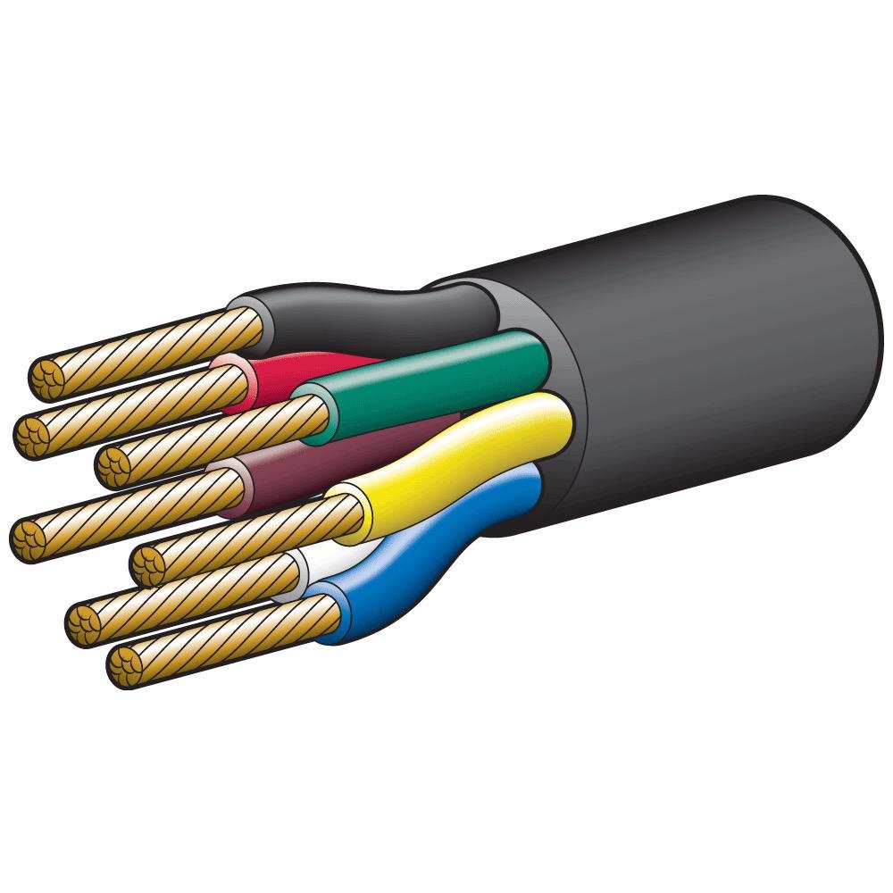 Narva 10A 7 Core Trailer & Road Train Cable - Dia: 3mm (Red,Black,Green,Yellow,Blue,White,Brown)