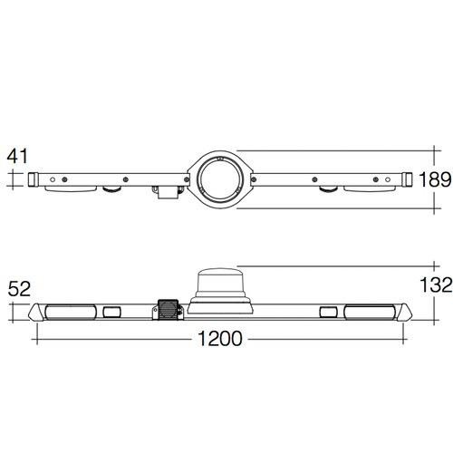 Narva 12/24V L.E.D Low Profile Rotating Strobe Utility Bar - 1.2m - w/o Reversing Alarm