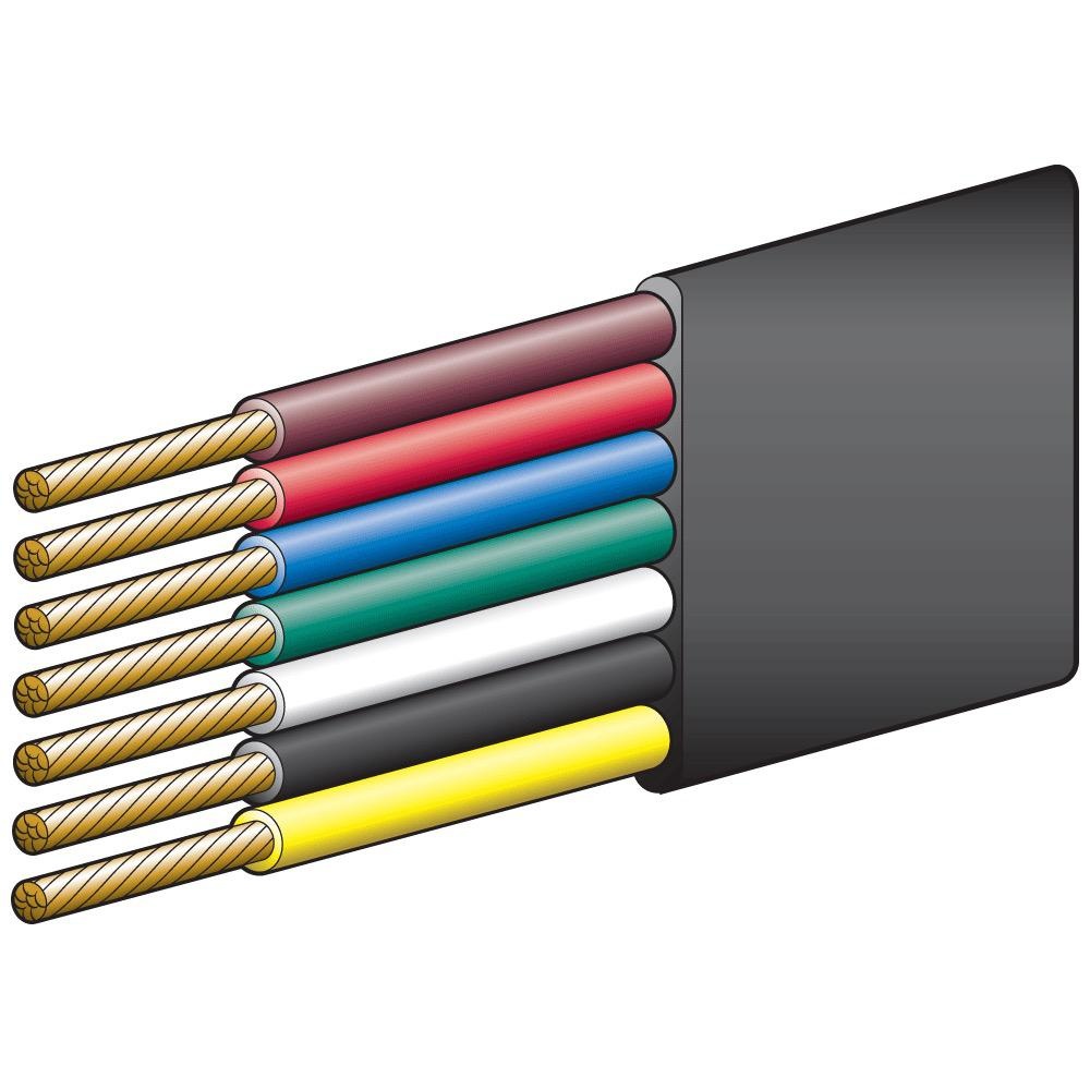 Narva 4A 7 Core Trailer & Road Train Cable - Dia: 2mm - Length: 30m (Red,Black,Green,Yellow,Blue,White,Brown)