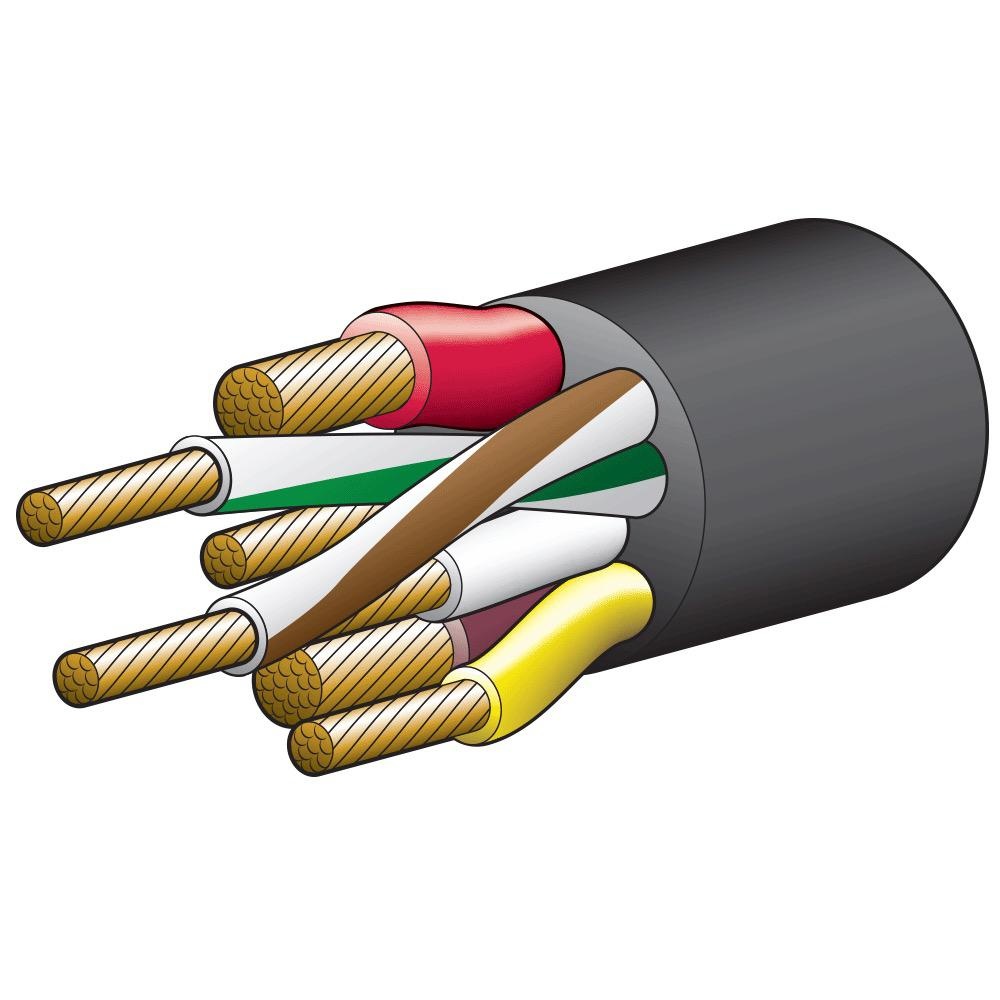Narva 7 Core EBS Multicore Cable (Red,Black,Yellow,Brown,White,White/Green,White/Brown)