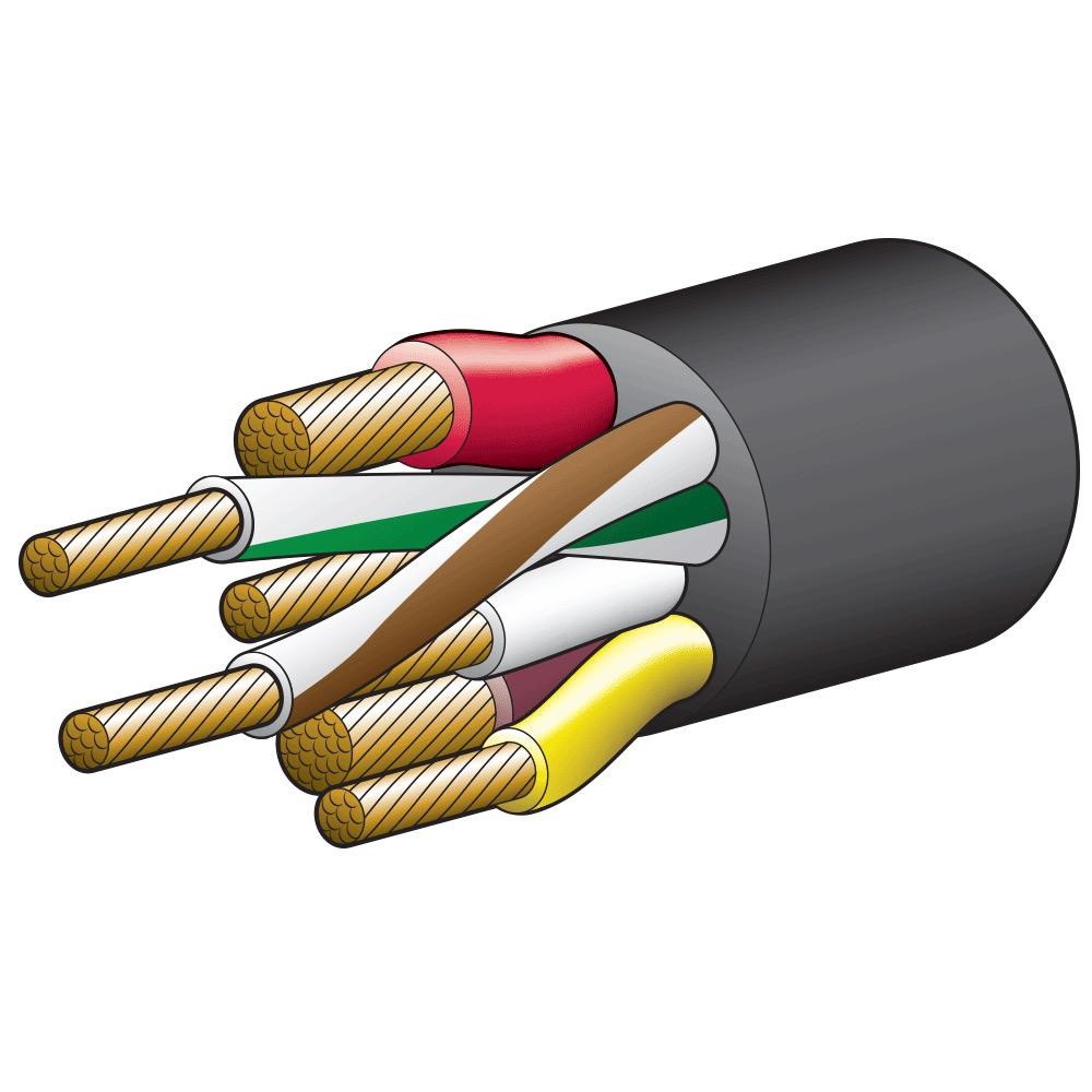 Narva 7 Core Heavy-duty EBS Multicore Road Train Cable (Red,Black,Yellow,Brown,White,White/Green,White/Brown) - Length: 100m
