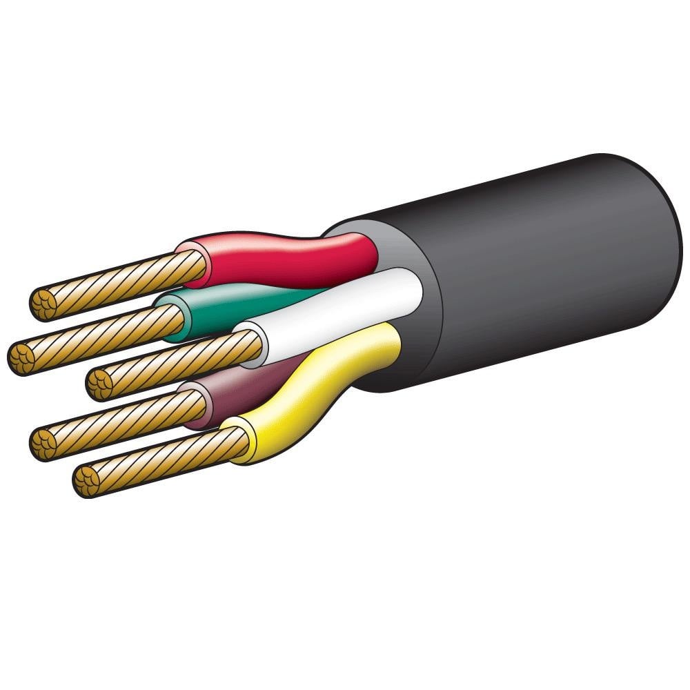 Narva 10A 5 Core Trailer & Road Train Cable - Dia: 3mm - (Red,Green,Yellow,White,Brown)