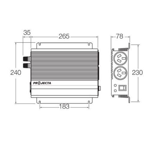 Projecta 12V 1000W Modified Sine Wave Inverter