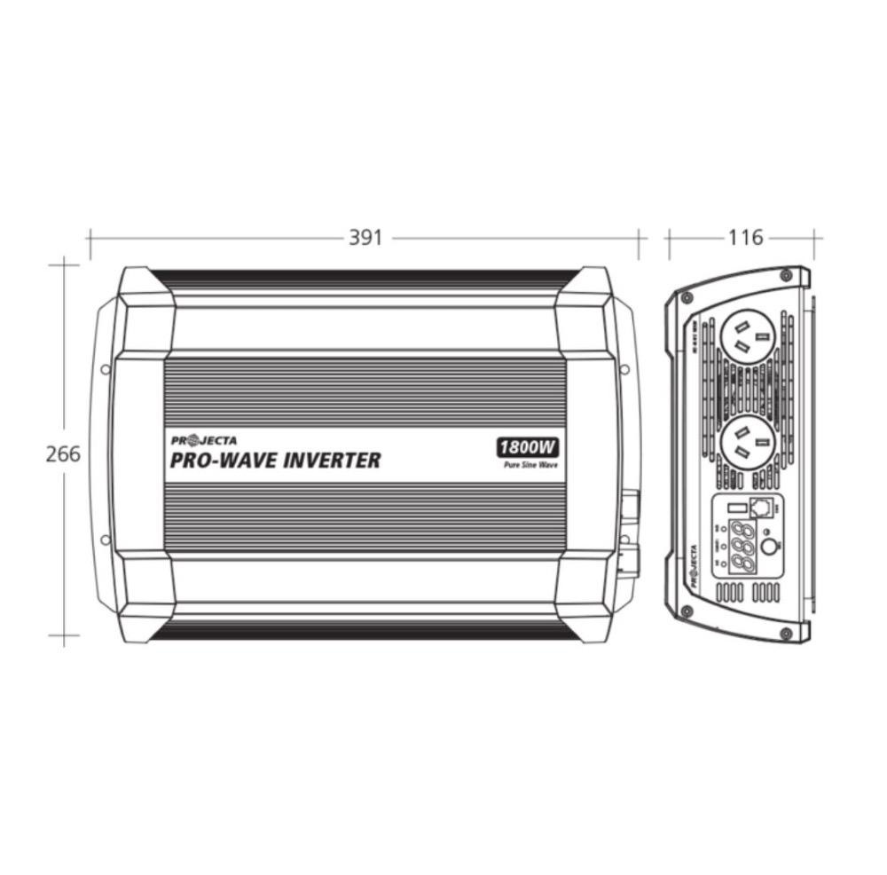 Projecta 12V 1800W Pro-Wave Pure Sine Wave Inverter