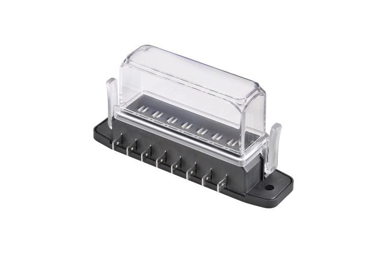 Narva 8-Way ATS Fuse Box with Tall Transparent Cover, Gasket and 16 Terminals