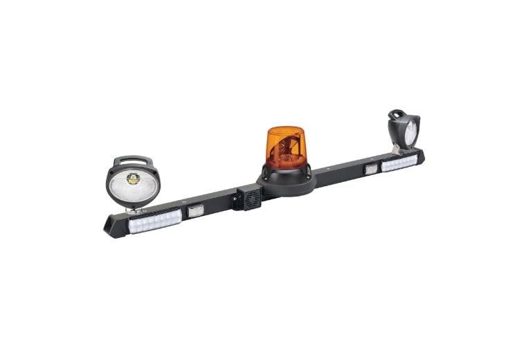 Narva 12/24V L.E.D Rotating Utility Bar - 1.2m w/ 'Mini Senator' L.E.D Work Lamps w/ In-built Handle & Switch (Hybrid Lens - 2000 Lumen)