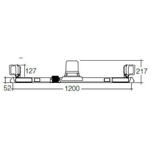 Narva 12/24V L.E.D Rotating Utility Bar - 1.2m w/ L.E.D Work Lamps (Flood Beam - 2000 Lumen)