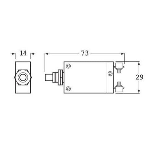 Hella Manual-Reset Circuit Breaker - 10-28V DC - Screw Connection