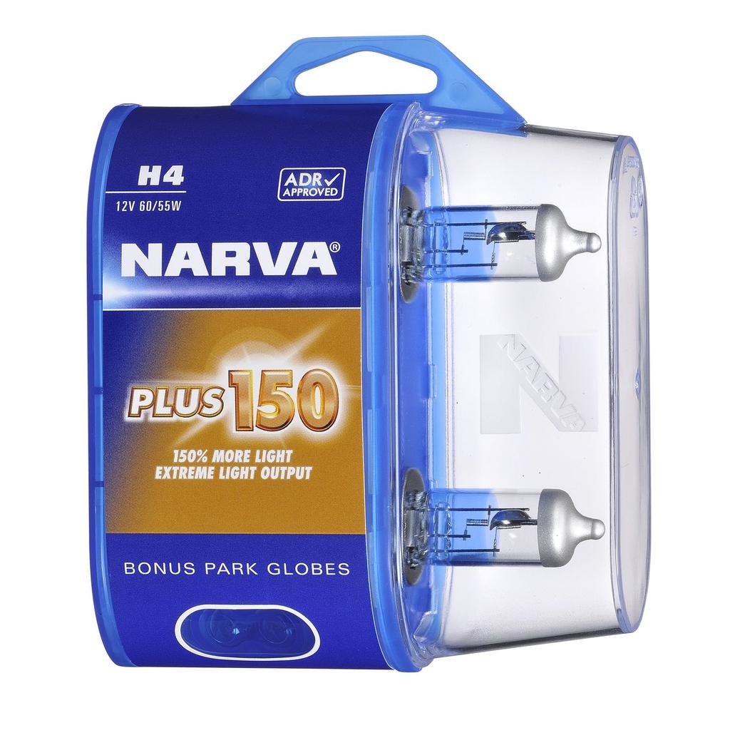 Narva H4 12V 60/55W Plus150 Halogen Headlight Globe - BL2