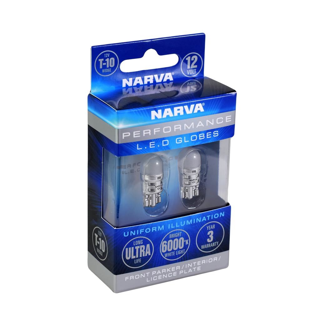 Narva 12V T10 Wedge LED Globe 6000°K Cool White - Blister Pack