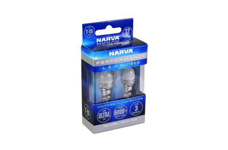 Narva 12V T15 Wedge LED Globe 6000°K Cool White - Blister Pack