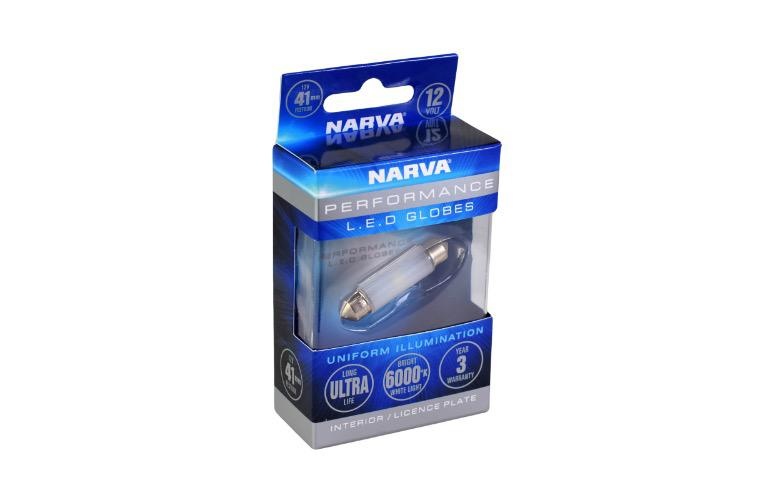 Narva 12V 41MM Festoon LED Globe 6000°K Cool White - Blister Pack