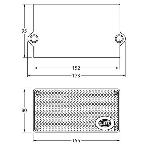 Hella RetroVox Compact Broadband 87 - 112 dB Reversing Alarm 12-24V DC, Bare Wire Connection