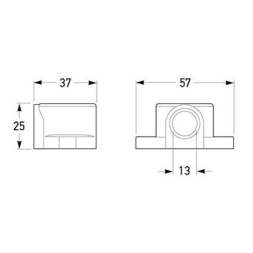 Hella 2 Pole Surface Mount Socket