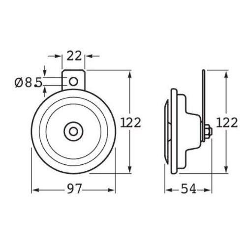 Hella Low Tone Disc Horn