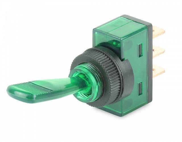 Hella Green Illuminated Toggle Switch Off-On 12V