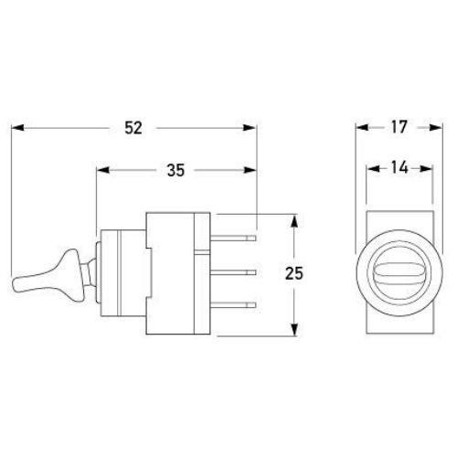 Hella Blue Illuminated Duckbill Switch Off-On 12V