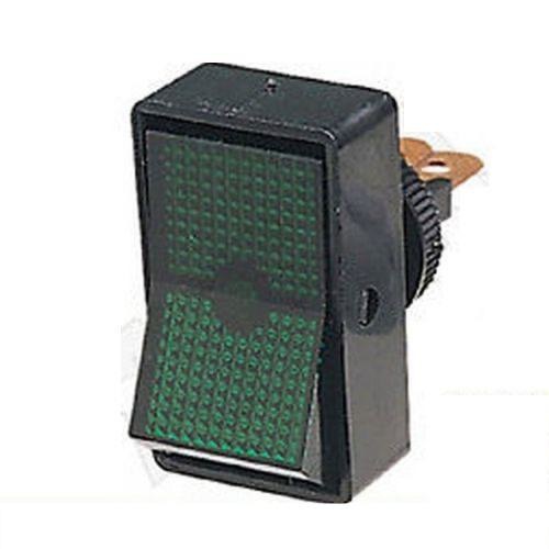 Hella Green Illuminated Rocker Switch Off-On 12V (Push-on Terminals)