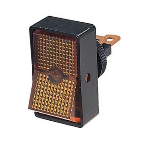 Hella Amber Illuminated Rocker Switch Off-On 12V (Push-on Terminals)