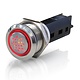 Hella Stainless Steel Buzzer With Red LED Ring - 12V DC