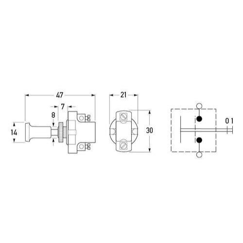 Hella Short Reach Switch Off-On