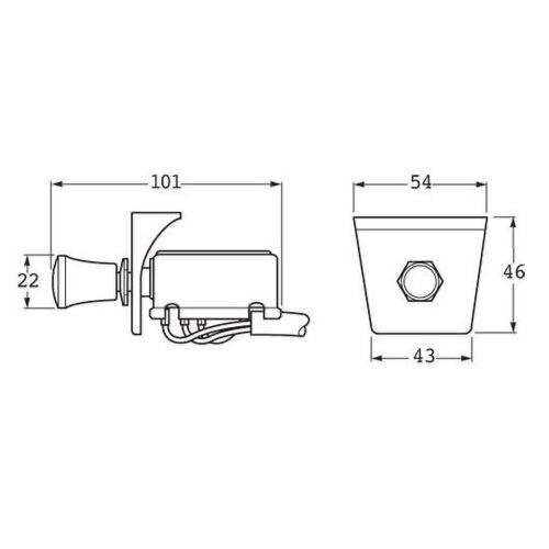 Hella Hazard Warning Switch - 12V DC