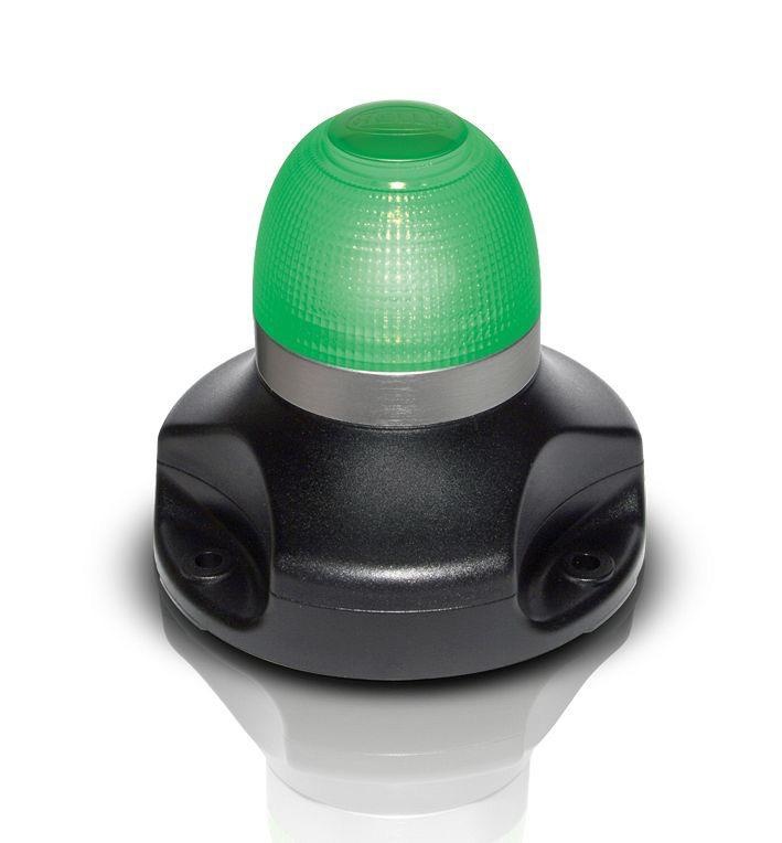 Hella 9-33V DC Multivolt LED 360 Degree Multi-flash Signal Lamp - Surfae Mount - Green