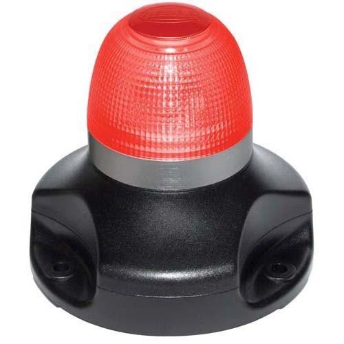 Hella 9-33V DC Multivolt LED 360 Degree Multi-flash Signal Lamp - Surfae Mount - Red