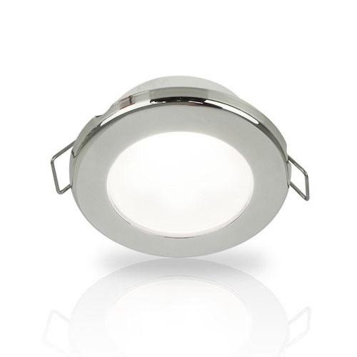 Hella White EuroLED 75 LED Down Light w/ Spring Clip - 24V DC, 316 Stainless Steel Rim