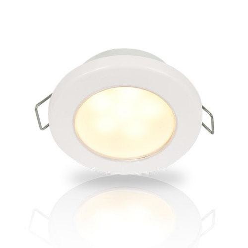 Hella Warm White EuroLED 75 LED Down Light w/ Spring Clip - 24V DC, White Plastic Rim