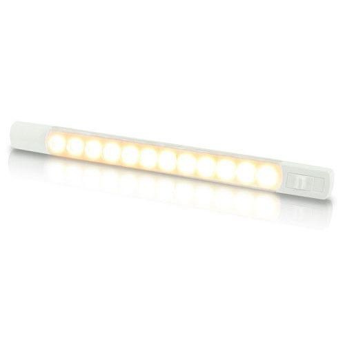 Hella 24V DC LED Surface Strip Lamp Warm White LEDs w/ Sealed Switch