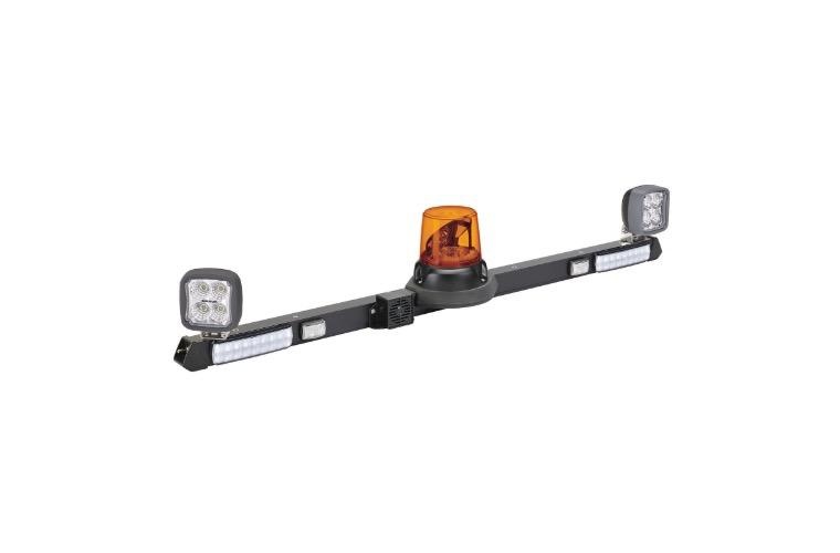 Narva 12/24V L.E.D Rotating Utility Bar - 1.2m w/ L.E.D Work Lamps (Flood Beam - 2000 Lumen) - w/o Reversing Alarm