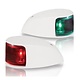 Hella Compact 2NM NaviLED Deck Mount Port & Starboard (Pair) White Shroud, Coloured Lens